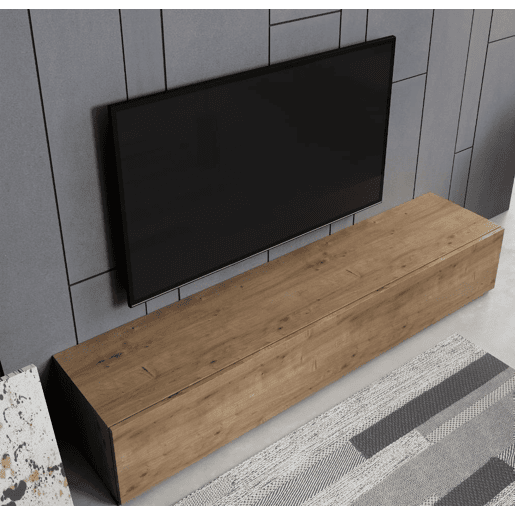 Móvel TV Sala de estar e jantar Carvalho 180x40x30 1 porta Aitana M2 Muebles Bonitos Móvel TV Sala de estar e jantar Carvalho 180x40x30 1 porta Aitana M2 Muebles Bonitos
