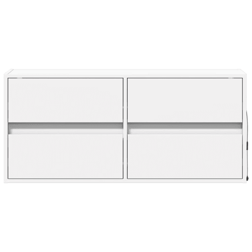 Móvel de parede para TV - Armário de TV com luzes LED 100x31x45 cm branco