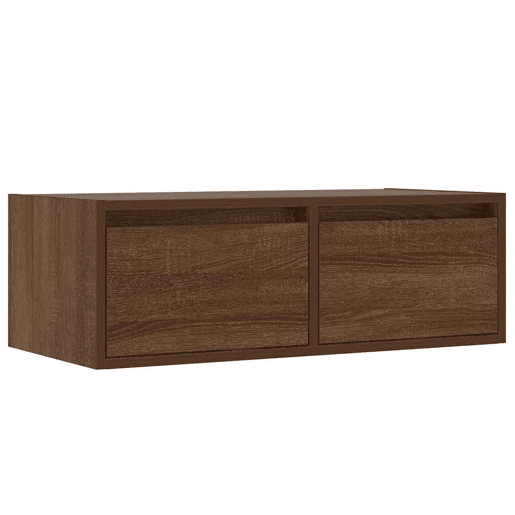 Móvel de TV - Modulo de TV - Armário de TV com luzes LED 75x35,5x25 cm cor carvalho castanho
