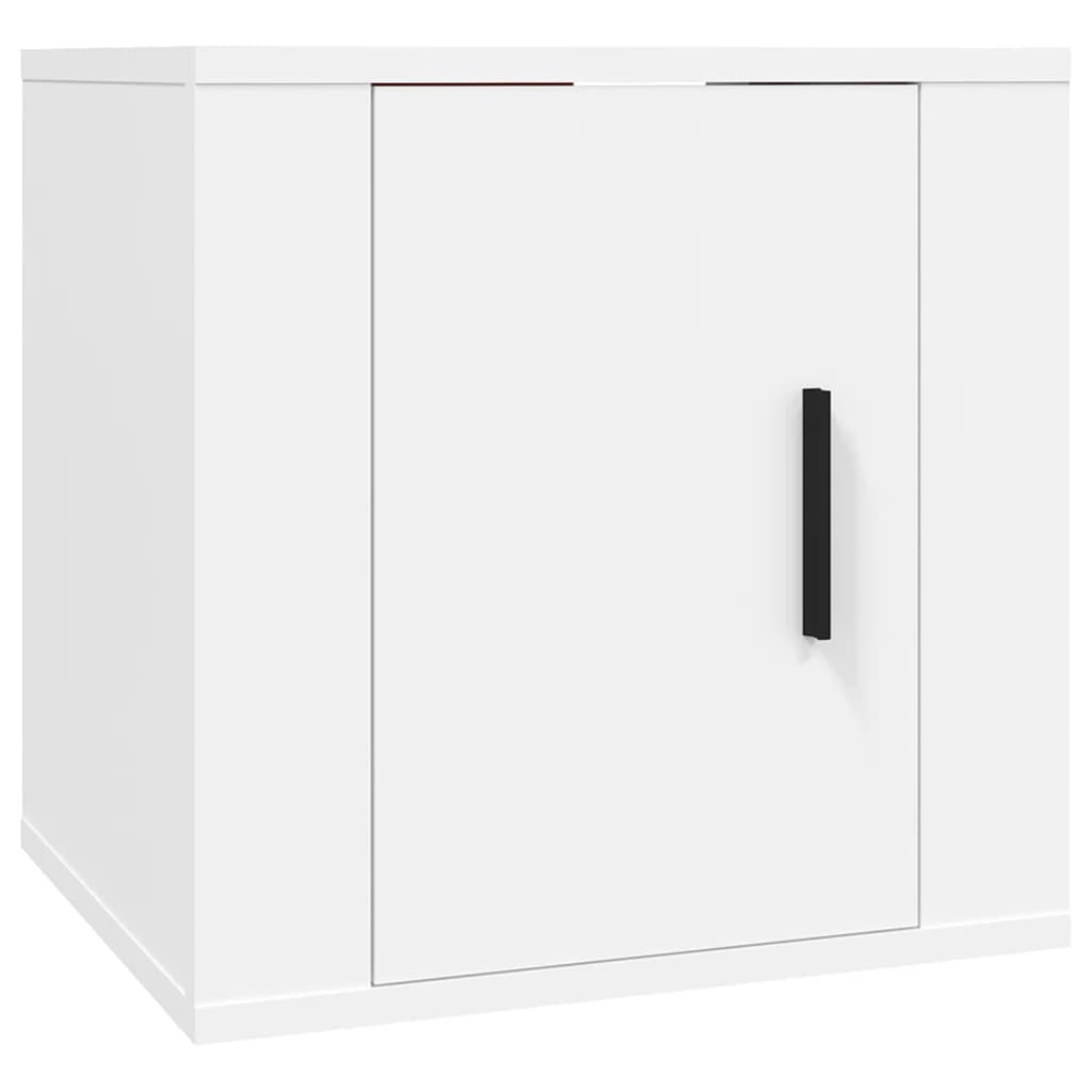 mueble tv - mesa de tv de pared blanco 40x345x40 cm