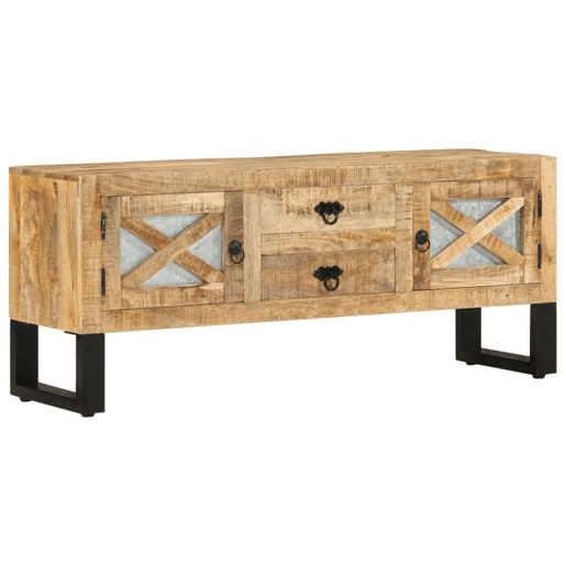 Móvel de TV - Modulo de TV - Armário de TV 110x30x45 cm madeira de mangueira áspera