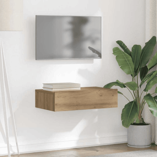 Móvel de TV - Modulo de TV - Armário de TV com luzes LED 60x35x15,5 cm carvalho artisiano
