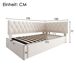 Cama individual de terciopelo con almacenaje 100x196 Cama individual de terciopelo con almacenaje 100x196 Beige