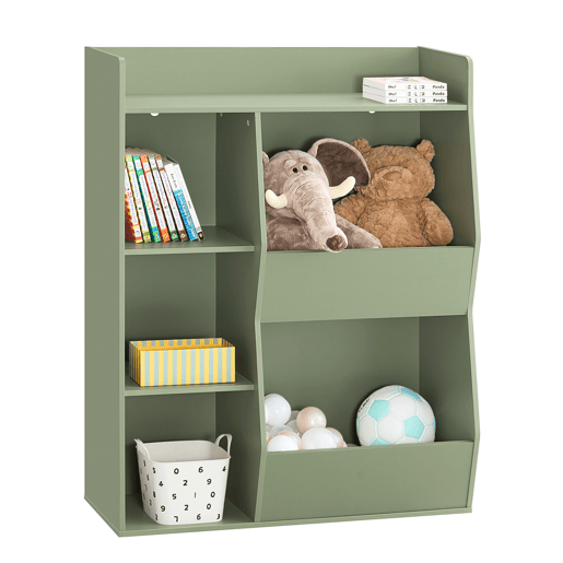 SoBuy Estante Infantil para Brinquedos 5 Compartimentos Verde 80x34x104cm KMB55-K-GR