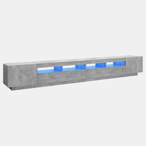 Móvel de TV - Modulo de TV - Armário de TV com luzes LED 300x35x40 cm cinzento cimento