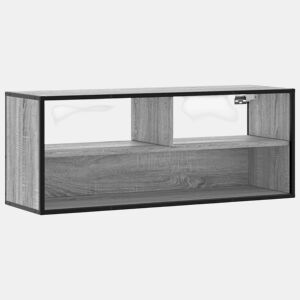 Móvel p TV, Armário de TV 100x31x39,5 cm deriv. madeirametal cinzento sonoma