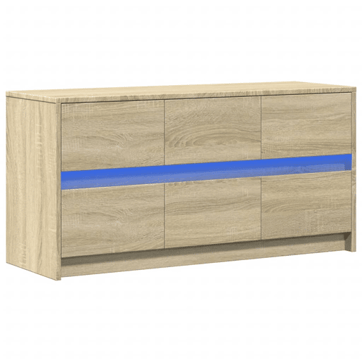 Móvel de TV - Modulo de TV - Armário de TV com luzes LED derivados de madeira carvalho sonoma