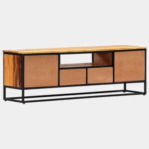 Móvel de TV - Modulo de TV - Armário de TV 120x30x40 cm madeira recuperada maciça e aço