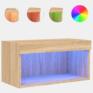 Móvel de TV - Modulo de TV - Armário de TV com luzes LED 60x30x30 cm carvalho sonoma