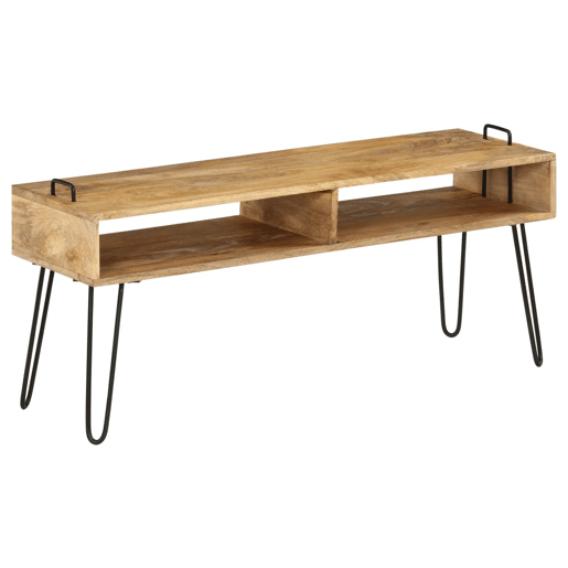 Móvel de TV - Modulo de TV - Armário de TV madeira de mangueira maciça 110x35x45 cm
