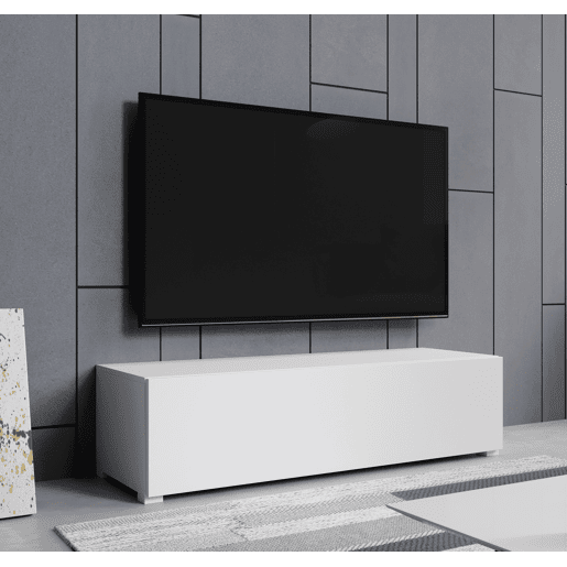 Móvel TV Sala de estar e jantar Branco 120x40x30 1 porta Aitana M1 Muebles Bonitos