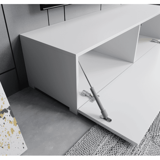 Móvel TV Sala de estar e jantar Branco 120x40x30 1 porta Aitana M1 Muebles Bonitos