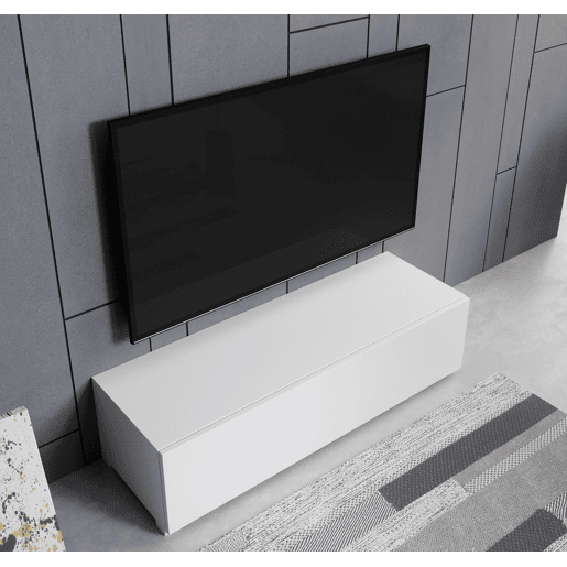 Móvel TV Sala de estar e jantar Branco 120x40x30 1 porta Aitana M1 Muebles Bonitos