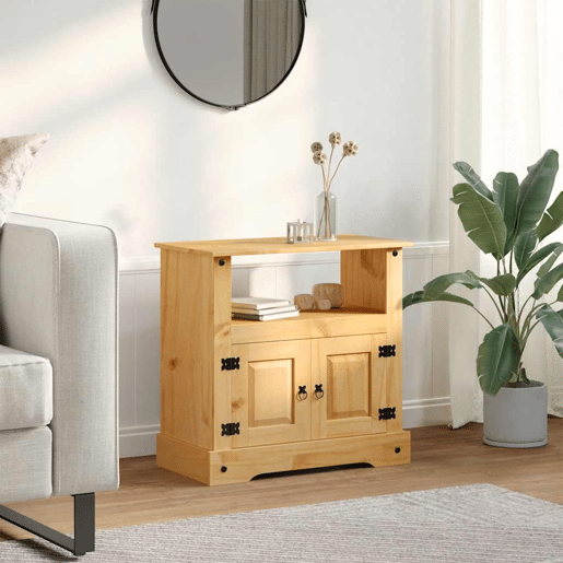 Móvel de TV - Modulo de TV - Armário de TV Corona Range em pinho mexicano 80x43x78 cm