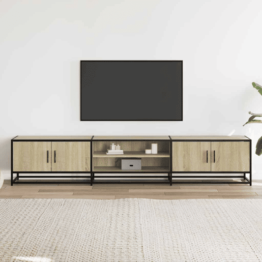 Móvel de TV - Modulo de TV - Armário de TV 210x35x41 cm derivados de madeira carvalho sonoma