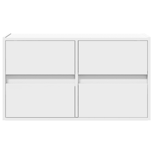 Móvel de parede para TV - Armário de TV com luzes LED 80x31x45 cm branco