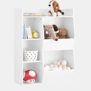 SoBuy Biblioteca Infantil para Brinquedos 5 Compartimentos Branco 80x34x104cm KMB55-K-W