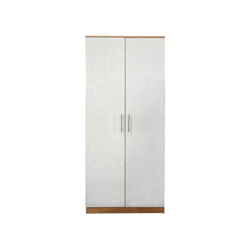 Roupeiro Milan (Branco, Carvalho Claro)(2 Portas de Abrir)