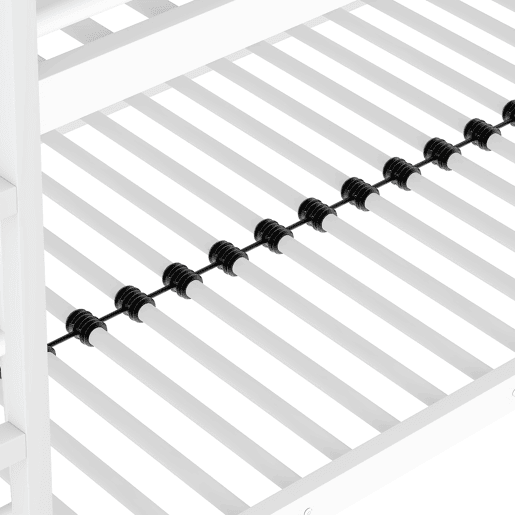 Cama beliche tripla em metal 90x200 cm - para crianças, adolescentes e adultos - branco