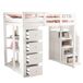 Cama alta para niños 146x253 Cama alta para niños 146x253 Blanco