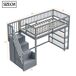 Cama alta para niños 96x254 Cama alta para niños 96x254 Gris