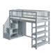 Cama alta para niños 96x254 Cama alta para niños 96x254 Gris