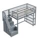 Cama alta para niños 96x254 Cama alta para niños 96x254 Gris