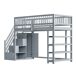 Cama alta para niños 96x254 Cama alta para niños 96x254 Gris