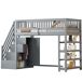 Cama alta para niños 96x254 Cama alta para niños 96x254 Gris