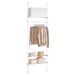 Perchero Extensible con 1 Barras y 3 baldas KLS07-W SoBuy Perchero Extensible con 1 Barras y 3 baldas KLS07-W SoBuy Blanco