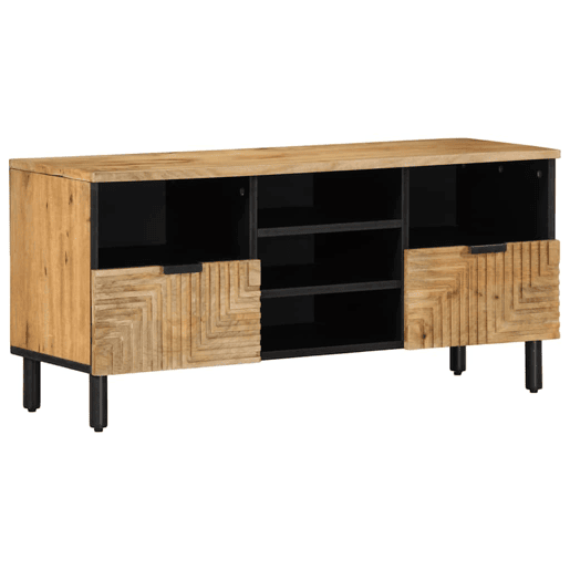 Móvel de TV - Modulo de TV - Armário de TV 100x33x46 cm madeira de mangueira maciça castanho