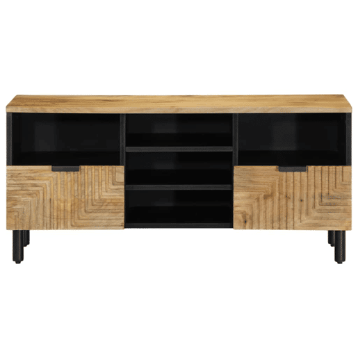 Móvel de TV - Modulo de TV - Armário de TV 100x33x46 cm madeira de mangueira maciça castanho