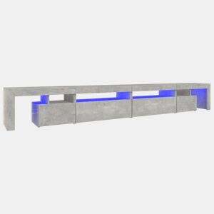 Móvel de TV - Modulo de TV - Armário de TV com luzes LED 290x36,5x40 cm cinzento cimento