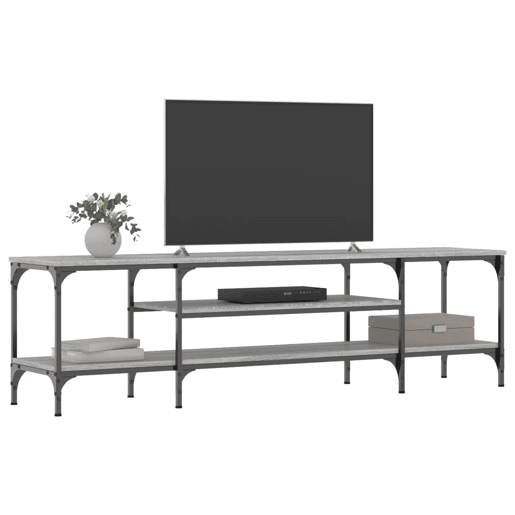 Móvel de TV - Modulo de TV - Armário de TV 161x35x45cm derivados de madeiraferro cinza sonoma