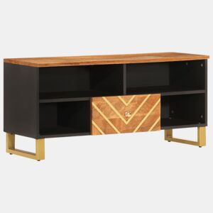 Móvel de TV - Modulo de TV - Armário de TV 100x33,5x46 cm mangueira maciça castanho e preto
