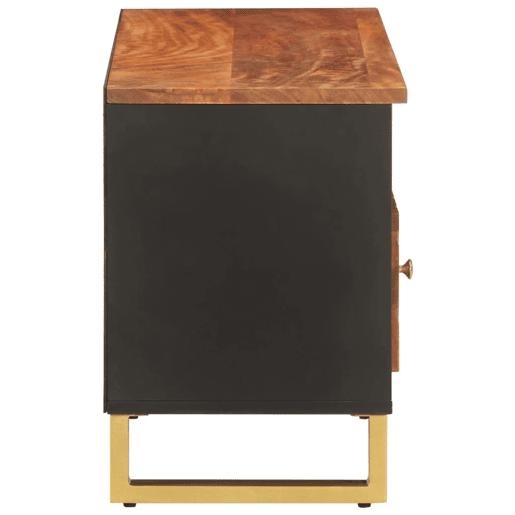 Móvel de TV - Modulo de TV - Armário de TV 100x33,5x46 cm mangueira maciça castanho e preto