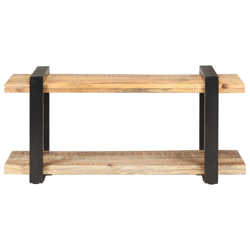 Mueble tv - mesa de tv de madera maciza de mango rugosa 90x40x40 cm