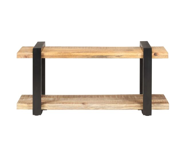 Mueble tv - mesa de tv de madera maciza de mango rugosa 90x40x40 cm