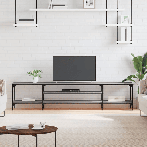 Móvel TV - Modulo de TV - Armário de TV 201x35x45cm derivados de madeiraferro cinzento sonoma