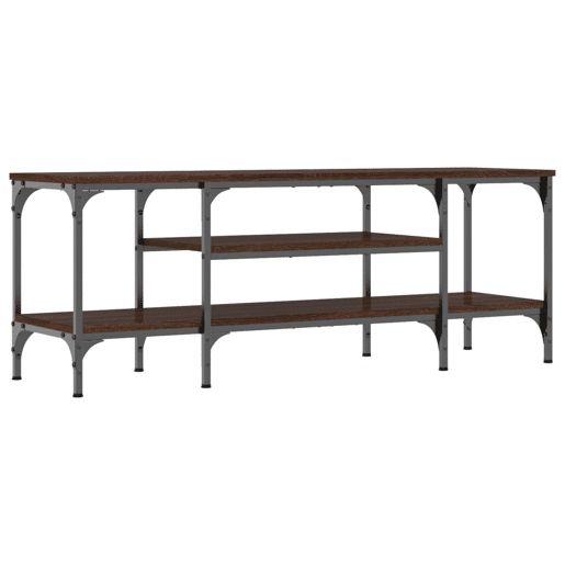 Móvel TV - Modulo de TV - Armário de TV 121x35x45 cm derivados madeiraferro carvalho castanho