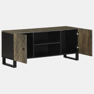Móvel de TV - Modulo de TV - Armário de TV 105x33x46 cm madeira de mangueira maciça preto