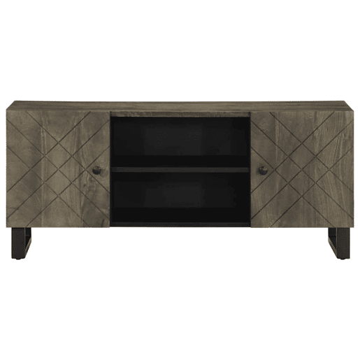 Móvel de TV - Modulo de TV - Armário de TV 105x33x46 cm madeira de mangueira maciça preto
