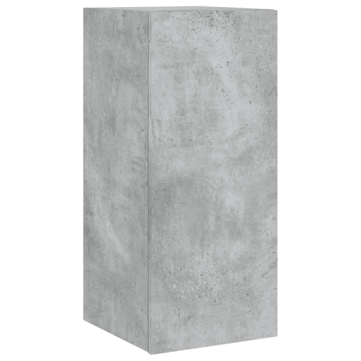 Móvel de parede p TV - Armário de TV c luzes LED 30,5x35x70 cm cinza cimento