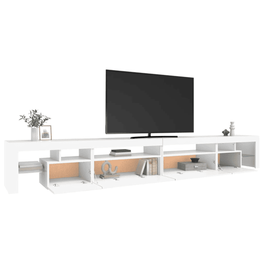 Móvel de TV - Modulo de TV - Armário de TV com luzes LED 290x36,5x40 cm branco