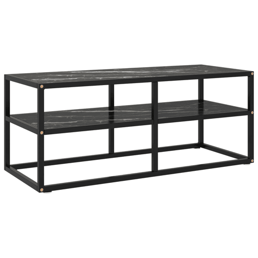 Móvel de TV - Modulo de TV - Armário de TV 100x40x40 cm vidro mármore preto Móvel de TV - Modulo de TV - Armário de TV 100x40x40 cm vidro mármore preto