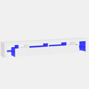 Móvel de TV - Modulo de TV - Armário de TV com luzes LED 260x36,5x40 cm branco