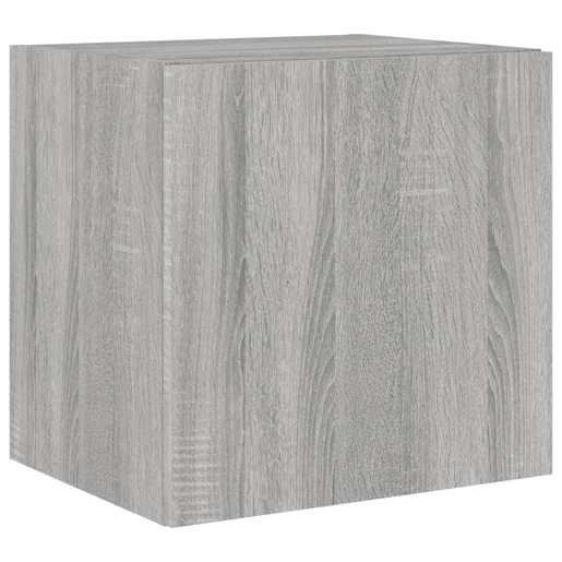 Móvel de parede p TV - Armário de TV c luzes LED 40,5x35x40cm cinzento sonoma