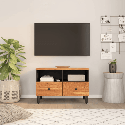 Móvel de TV - Modulo de TV - Armário de TV 70x33x46 cm madeira de acácia maciça