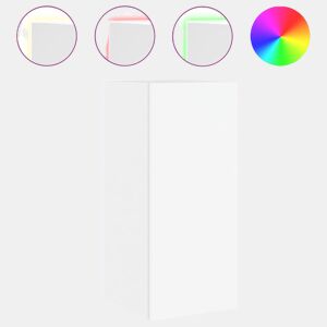 Móvel de parede para TV - Armário de TV com luzes LED 30,5x35x70 cm branco