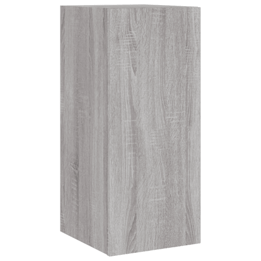 Móvel de parede p TV - Armário de TV c luzes LED 30,5x35x70cm cinzento sonoma